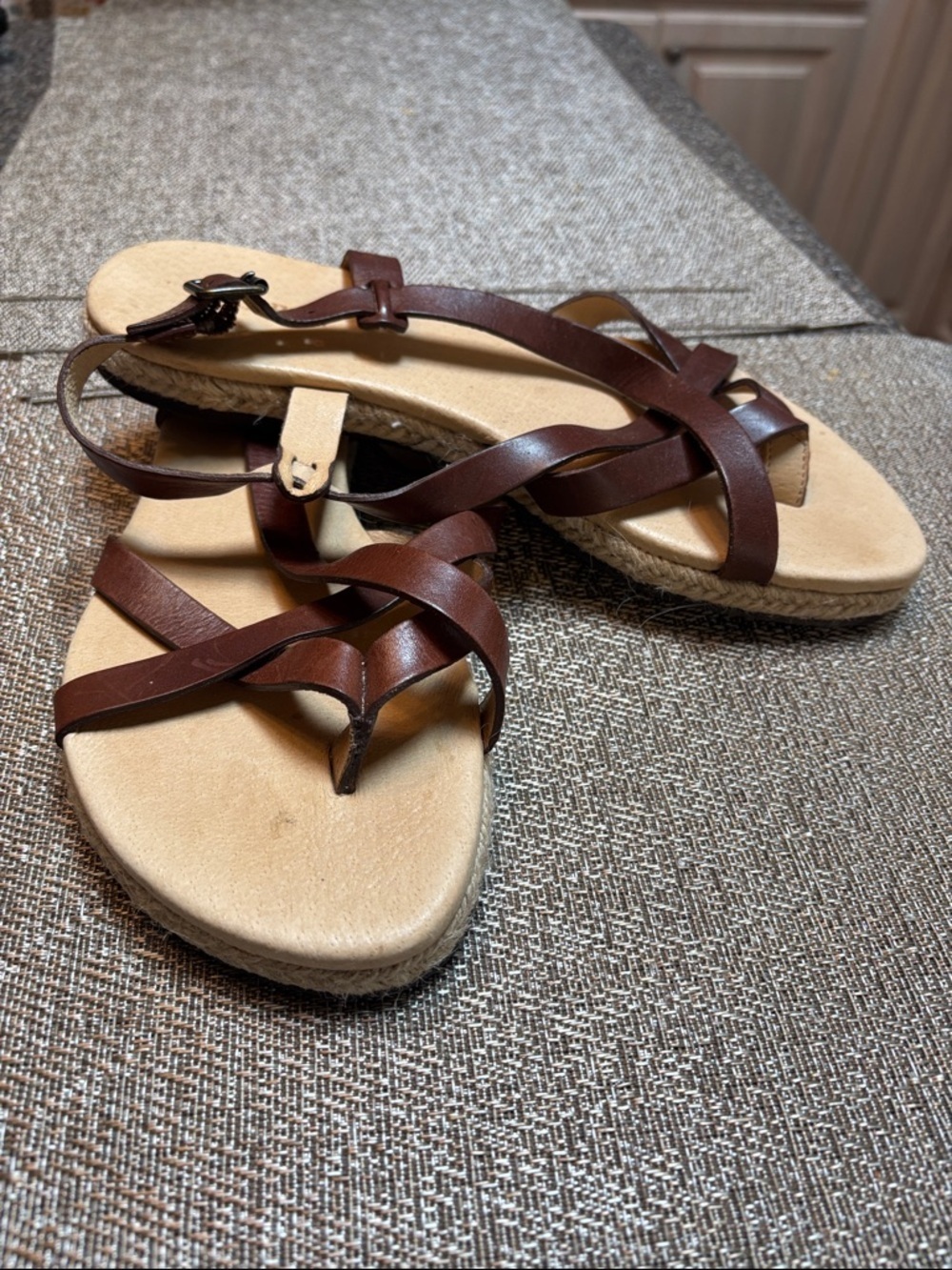 L.L. Bean Brown Leather Strappy Sandals